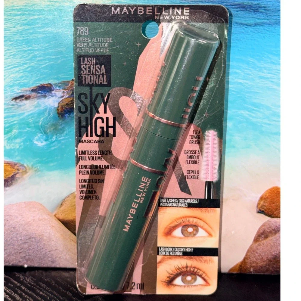 Maybelline Lash Sensational Sky High Mascara 789 Green Altitude Washable New NIP